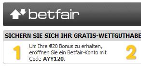 Betfair Bonus Code